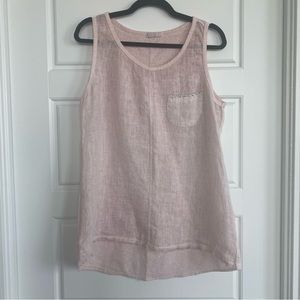MADE IN ITALY linen blend tank